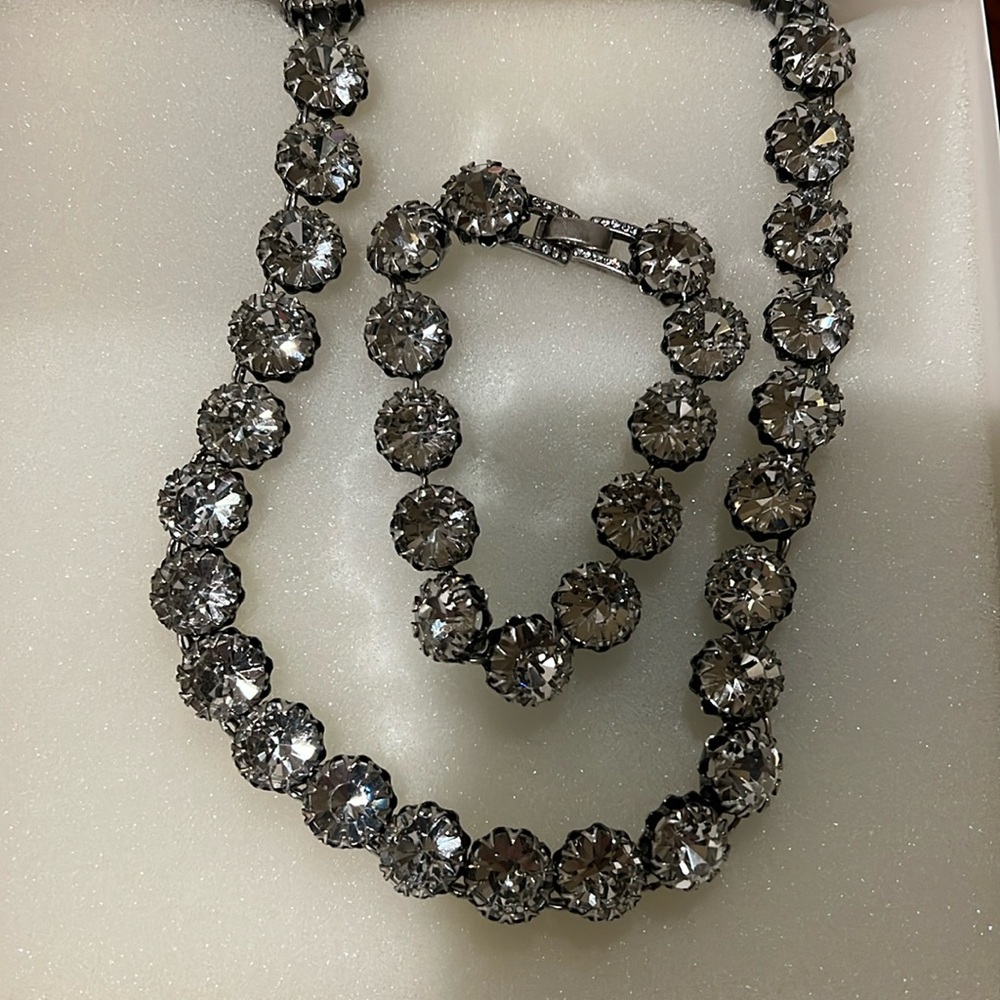 3 Stella and dot rhinestones necklaces with matchinging bracelet.